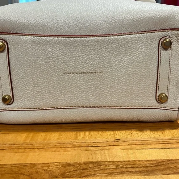 Coach Rogue Satchel in Chalk White pebbled leather old brass hardware. - Picture 14 of 16